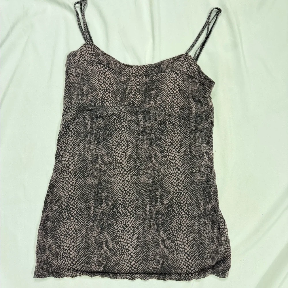 Free People Intimately Black and Snake Print Camisole